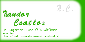 nandor csatlos business card